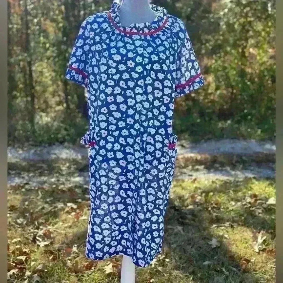 Vintage Floral Blue Dress - Picture 6 of 8